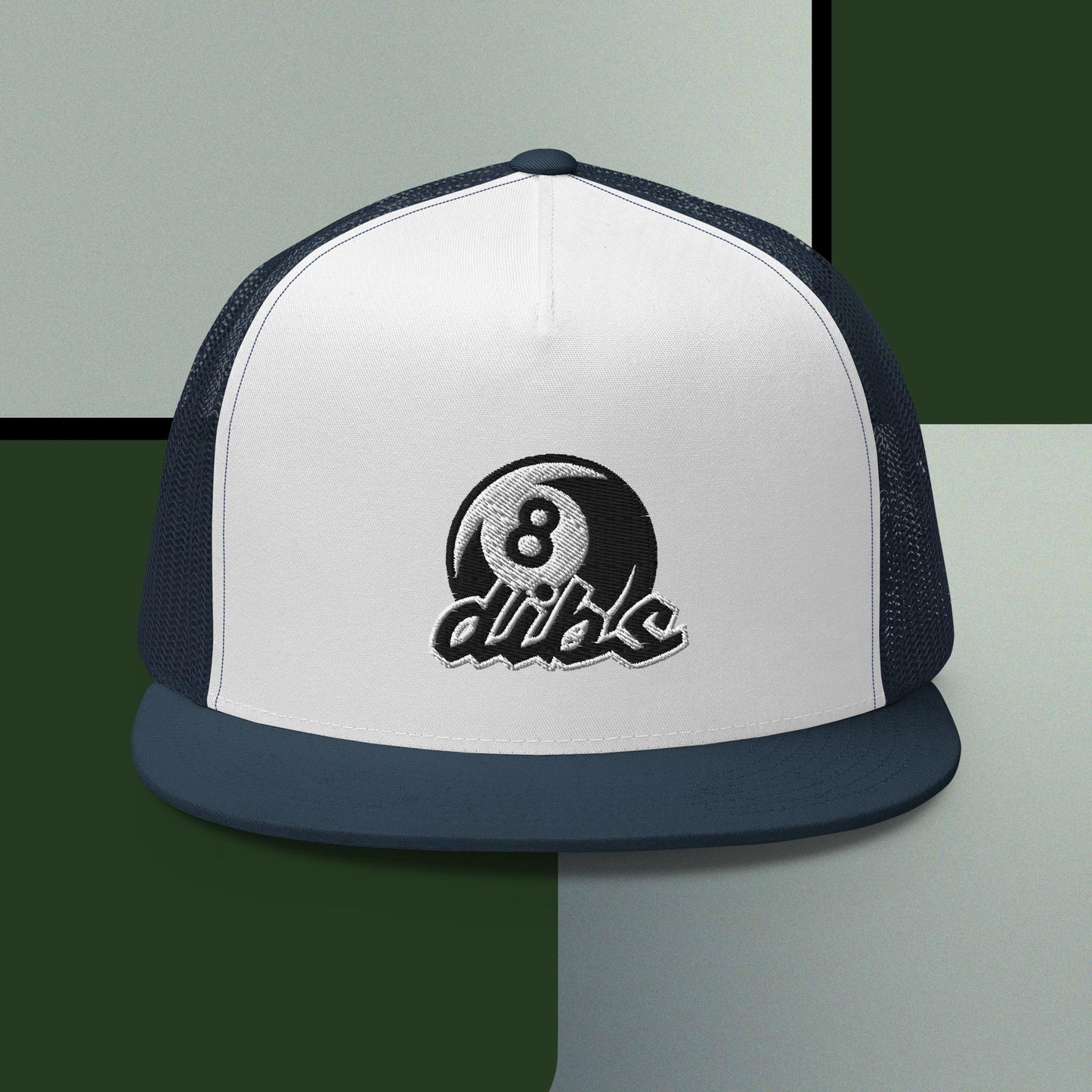 "dibs" distinguished Billiards Trucker Cap, Center Embordered Logo.