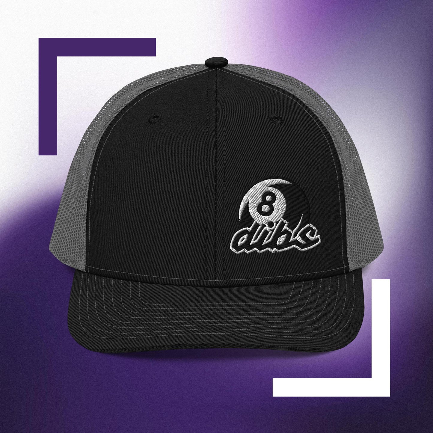 "dibs" Distinguished Billiards Trucker Cap, with embroidered logo