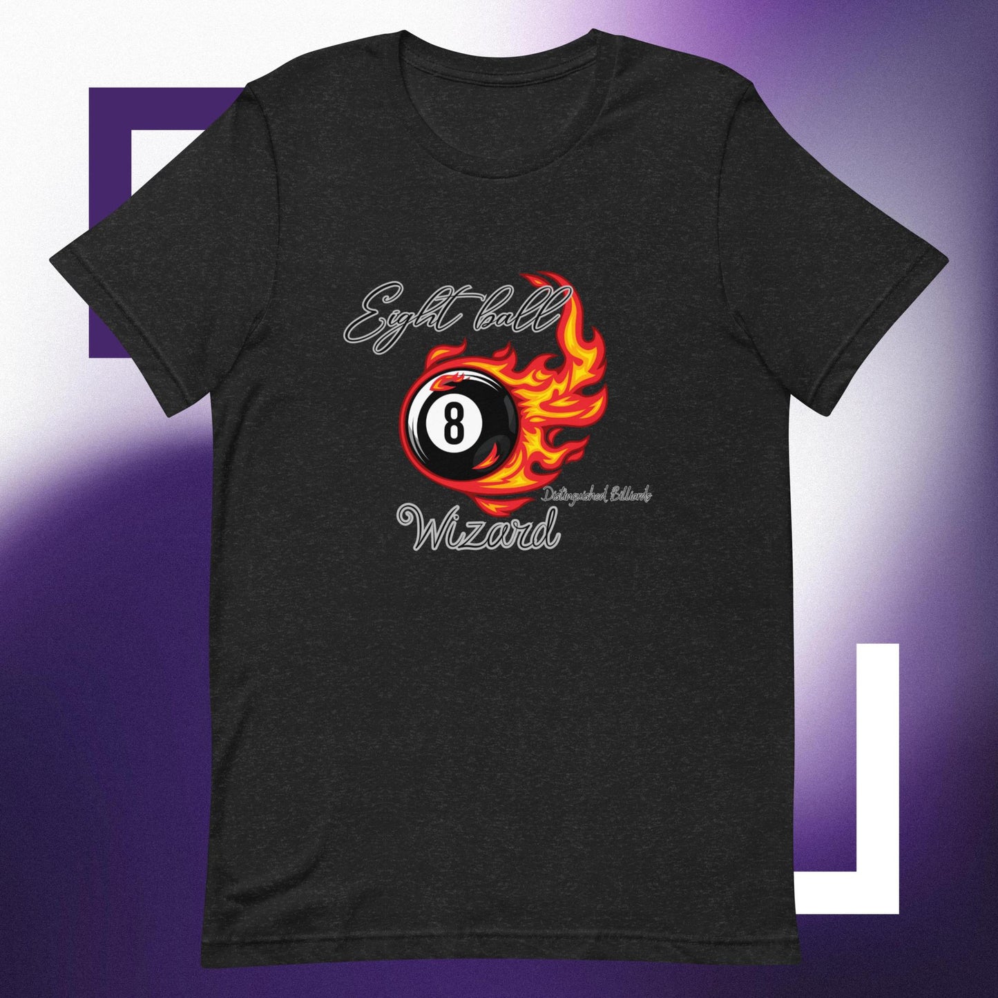 Eight Ball wizard Billiards T-shirt.