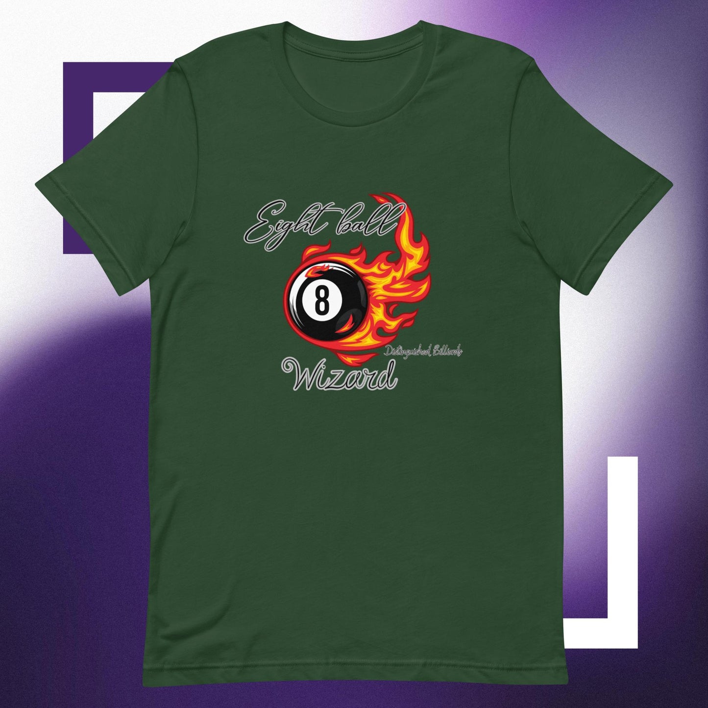 Eight Ball wizard Billiards T-shirt.