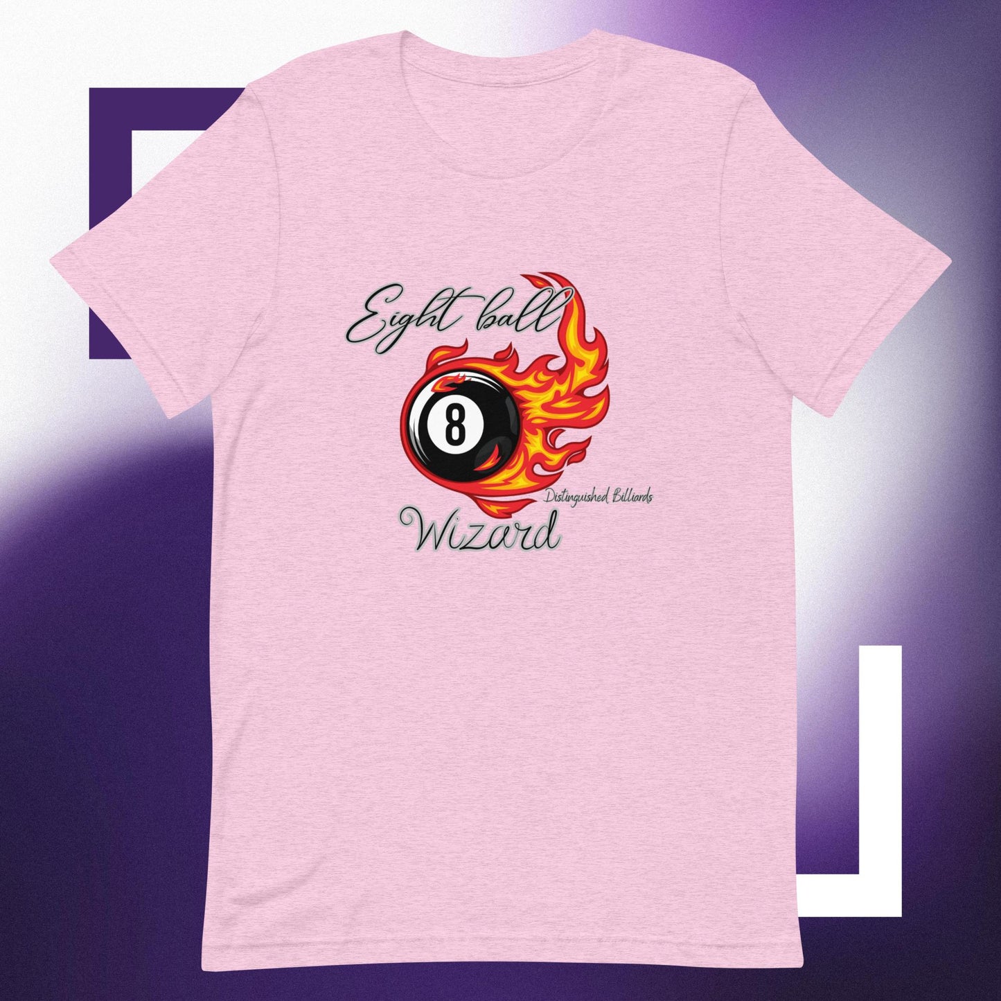 Eight Ball wizard Billiards T-shirt.